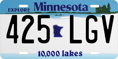 MN license plate 425LGV