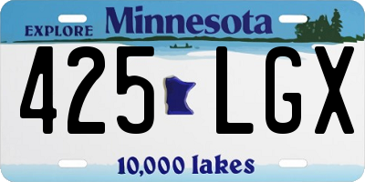 MN license plate 425LGX