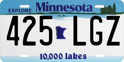 MN license plate 425LGZ