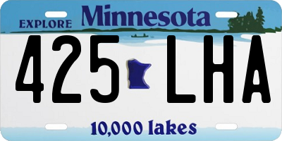 MN license plate 425LHA