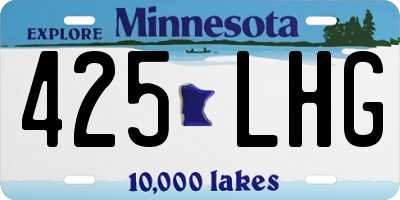 MN license plate 425LHG