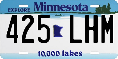 MN license plate 425LHM