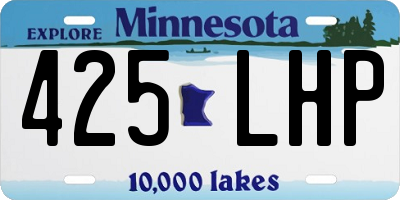 MN license plate 425LHP