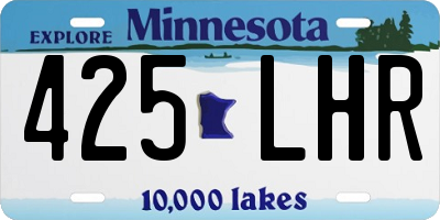 MN license plate 425LHR