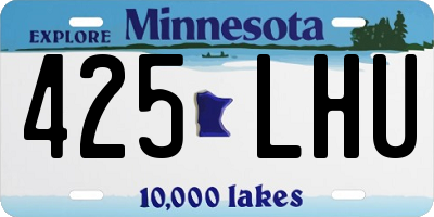 MN license plate 425LHU