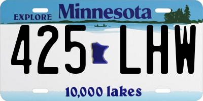 MN license plate 425LHW