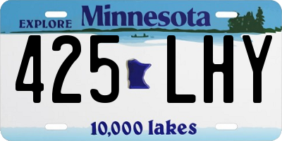 MN license plate 425LHY