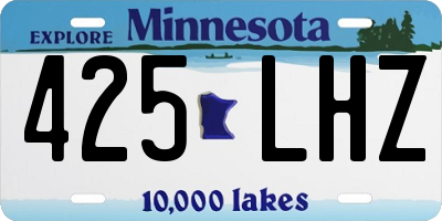 MN license plate 425LHZ