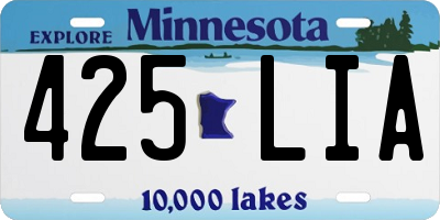 MN license plate 425LIA