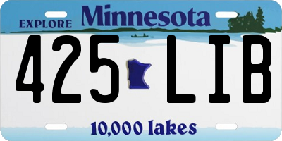 MN license plate 425LIB