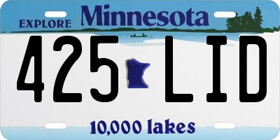 MN license plate 425LID