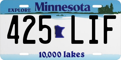 MN license plate 425LIF