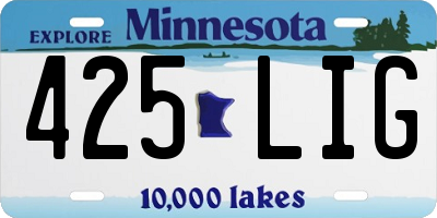 MN license plate 425LIG