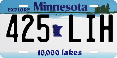 MN license plate 425LIH