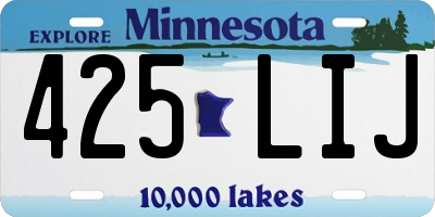 MN license plate 425LIJ