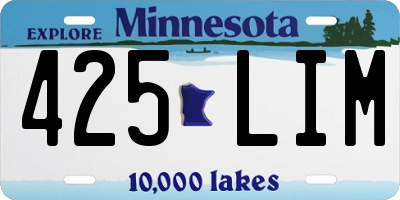 MN license plate 425LIM