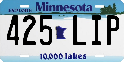 MN license plate 425LIP