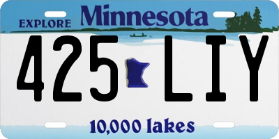 MN license plate 425LIY