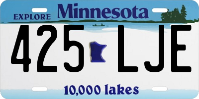 MN license plate 425LJE