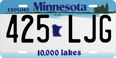 MN license plate 425LJG