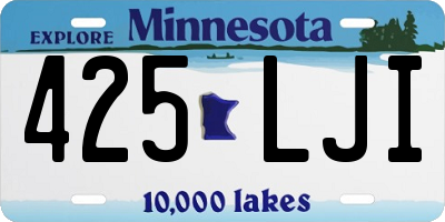 MN license plate 425LJI