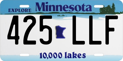 MN license plate 425LLF