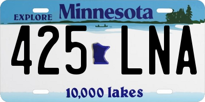 MN license plate 425LNA
