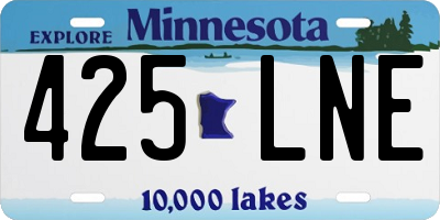 MN license plate 425LNE
