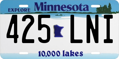 MN license plate 425LNI