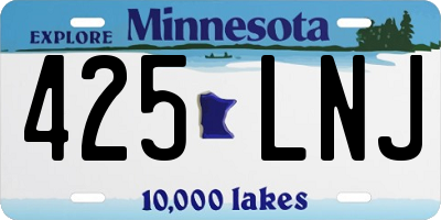 MN license plate 425LNJ