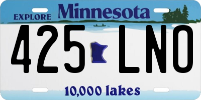 MN license plate 425LNO