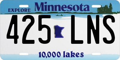 MN license plate 425LNS