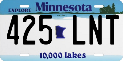 MN license plate 425LNT