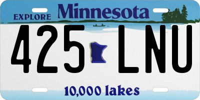 MN license plate 425LNU