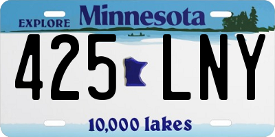 MN license plate 425LNY