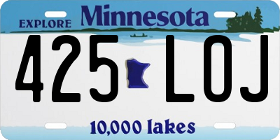 MN license plate 425LOJ