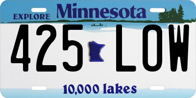 MN license plate 425LOW