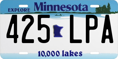 MN license plate 425LPA