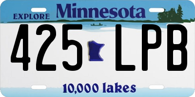 MN license plate 425LPB