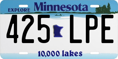 MN license plate 425LPE