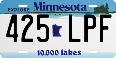 MN license plate 425LPF