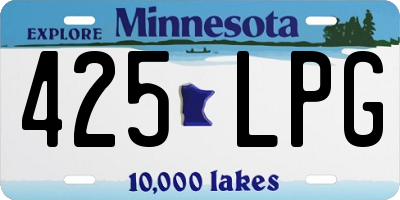 MN license plate 425LPG