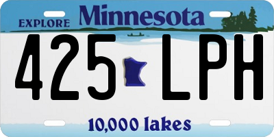 MN license plate 425LPH