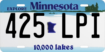 MN license plate 425LPI