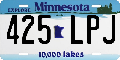 MN license plate 425LPJ