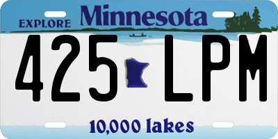 MN license plate 425LPM