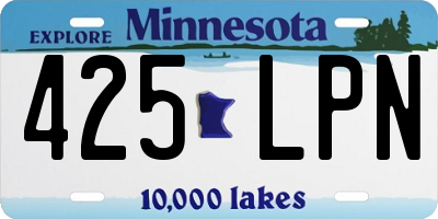 MN license plate 425LPN