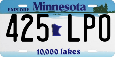 MN license plate 425LPO