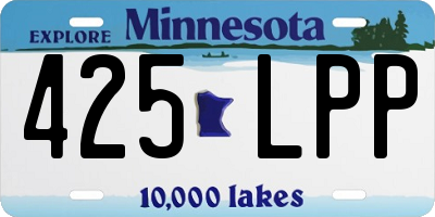 MN license plate 425LPP