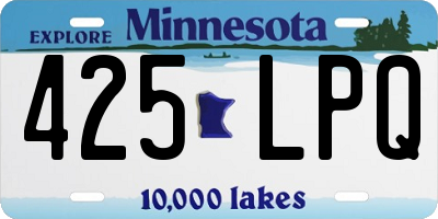 MN license plate 425LPQ